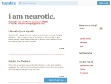 Tablet Screenshot of iamneurotic.com